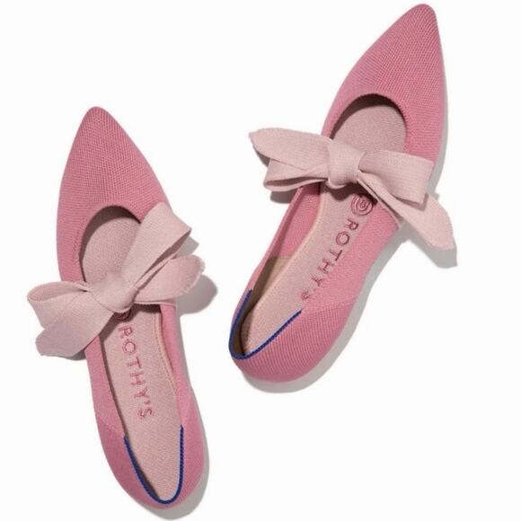 Rothy's The Mary Jane Rosebud Flats Shoes - Picture 1 of 9